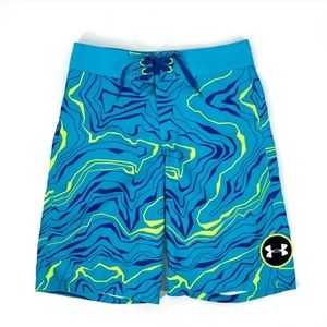 Under Armour Men's Size 27 Board Shorts Blue Loose Fit HeatGear Swim Beach XS